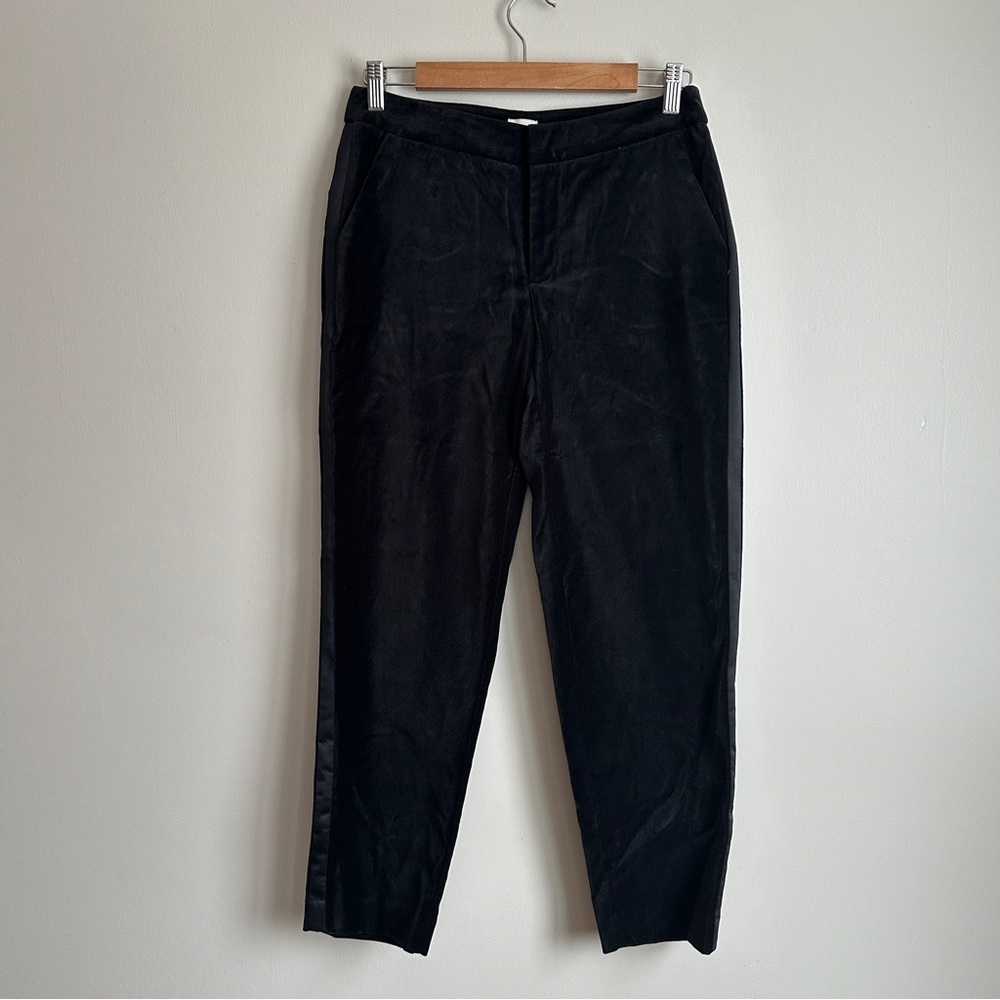 A New Day Black Stretch Velvet Side Stripe Pants 2